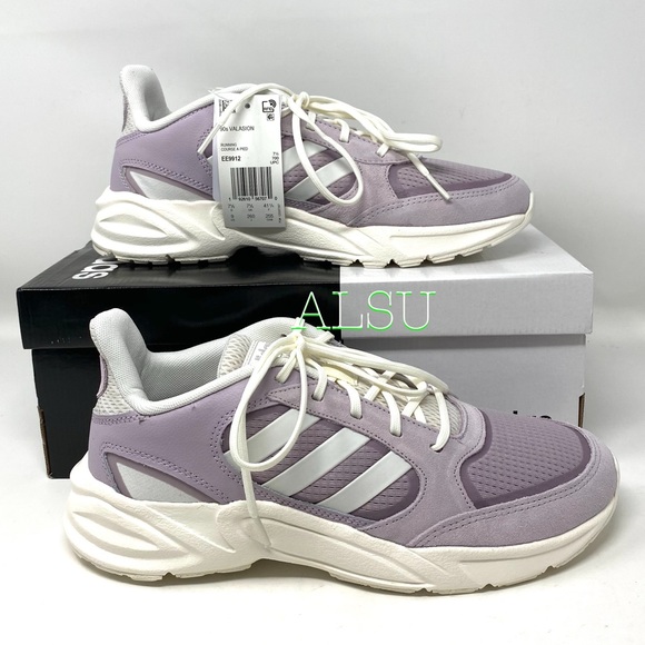 Adidas 90s Valasion Women Sneakers Purple Leather - Picture 2 of 11